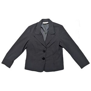 Daniel Laurent Women's Extra Large Black Button Up Blazer‎ Suit Jacket